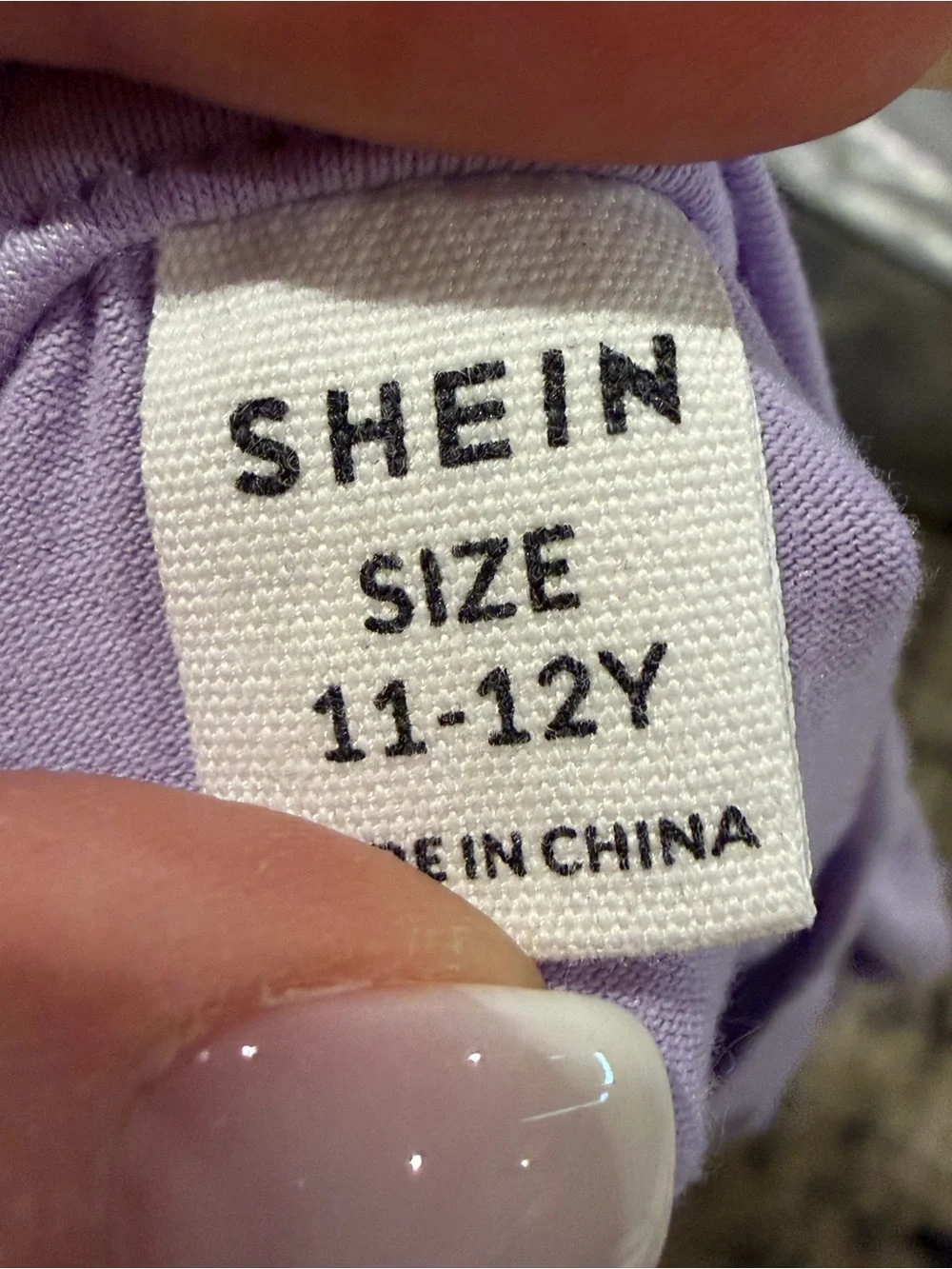 SHEIN Lilac Short Sleeve Crew Tee